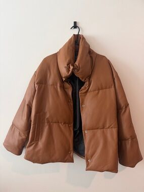 bagatelle Cognac Brown Puffer Jacket